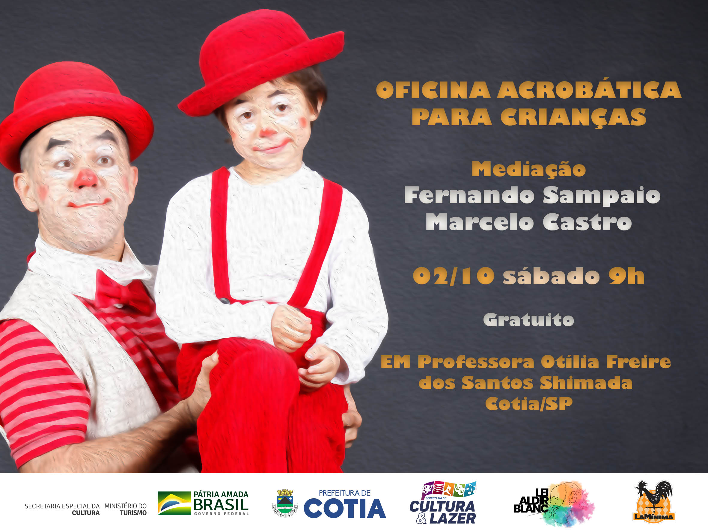 Três escolas municipais recebem ‘Oficina acrobática para criança’